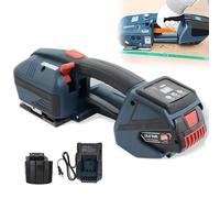 Cercleuse électrique avec batterie de 4 000 mha, écran numérique LED, outil de cerclage automatique pour cerclage Pet/PP Outils à main pour emballage de cerclage tendeur d'emballage (2 Battery)