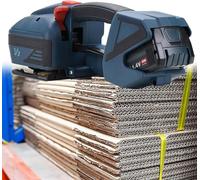 Cercleuse électrique avec écran LCD, Presse à Balles Portable pour Sangles Pet 1/2-5/8 en PP, Palette De Boîte De Banderolage Automatique Alimentée par Batterie