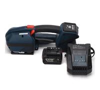 Cercleuse électrique, outil de cerclage automatique portatif, cercleuse thermofusible avec batterie 4000mha, outil de cerclage portable avec écran LCD, for sangles PP/PET de 1/2 à 5/8 pouces de large