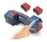 Cercleuse électrique pour courroies 1/2/5/8 en PP/PET, outil de cerclage, tendeur et coupeur automatique de cerclage à piles 3 en 1 pour la presse électrique Portable de palette de boîte, batterie 2*