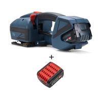 Cercleuse électrique, Presse à balles électrique portative entièrement automatique, Machine de cerclage V2, affichage numérique LED, outil d'emballage for ceinture PET PP de 13 à 16mm(Two batteries)