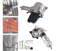 Cercleuse pneumatique en acier, outils de cerclage en acier, ensemble d'outils de cerclage pneumatiques for bandes métalliques de 19 mm/25 mm/32 mm de largeur, tendeur et scelleur robustes(25mm)
