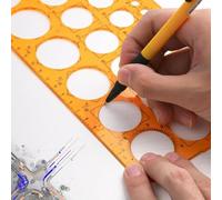 Cerclomètre de règle de dessin multifonctionnel cerclage pour dessin technique indispensable pour bureau scolaire études techniques. Pochoir circulaire pour ingénieurs architectes géomètres experts.