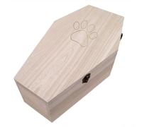 Cercueil en Bois pour Petits Animaux avec revêtement intérieur en Satin - Taille XL pour Animaux domestiques de Taille Moyenne - en Bois Naturel avec Fermeture métallique Solide