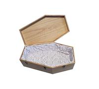 Cercueil en Bois pour Petits Animaux avec revêtement intérieur en Satin - Taille XXL pour Grands Animaux domestiques - en Bois Naturel avec Fermeture métallique Solide
