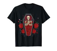 Cercueil Floral Occulte Effrayant pour Halloween T-Shirt