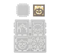 Cercueil Moule en silicone pour lampes d'Halloween Outil d'artisanat avec motifs complexes Détails lampes d'Halloween Forme d'ombre