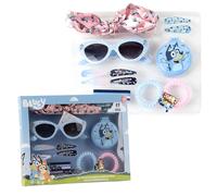 ARTESANÍA CERDÁ, S.L. Kit coiffure enfant Bluey – 17 pièces (lunettes, pinces, bandeaux, chouchous)