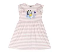 CERDÁ LIFE'S LITTLE MOMENTS Robe Enfant Bluey - Rose et Blanc - Taille 4 Ans - Robe Fille - 100% Coton 145 g/m² - Imprimé Bluey - Produit Original Fabriqué en Espagne