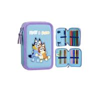 CERDÁ Trousse avec accessoires Bluey Life's Little Moments – marqueurs, crayons, stylos, Bleu