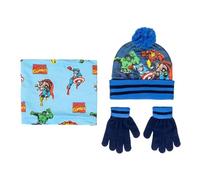 Cerdá Ensemble 3 pièces Snood Avengers – bonnet, foulard et gants – 2/8 ans, multicolore