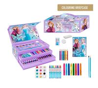CERDÁ – Trousse papeterie Frozen – complète avec feutres & crayons décorés Elsa, Anna, Olaf