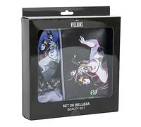 CERDÁ LIFE'S LITTLE MOMENTS – Set de beauté Disney Vilains 4 pièces, brosse, 2 couettes, pochette