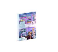 Coffret de papeterie à colorier Disney Frozen Fille 52 éléments Rose