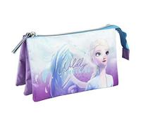 Cerdá Estuche/portatodo Plano 3 Compartimentos Frozen 2, Étui Plat/Trousse 3 Compartiments congelés 2 Mixte Enfant, Multicolore, 23.0 X 12.5 X 3.0 cm