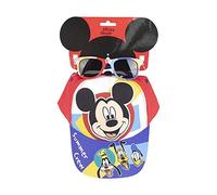 Cerdá Garçon + Set gorra gafas sol Mickey Disney, Multicolore, 3 ans EU