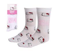 Cerdá Paire de chaussettes Hello Kitty blanc EU 36-43