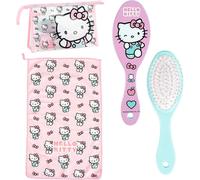 ARTESANÍA CERDÁ – Trousse de toilette Hello Kitty, transparente avec peigne, serviette et sac, rose