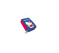 CERDÁ Trousse scolaire Hello Kitty triple avec crayons, feutres et stylos - Motif Sanri