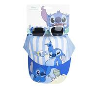 CERDÁ Life's Little Moments – Ensemble lunettes de soleil et casquette Stitch, bleu, taille unique