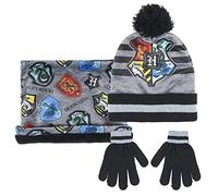 CERDÁ LIFE'S LITTLE MOMENTS 2200005861 Ensemble écharpe et Gants Harry Potter, Negro Y Gris, Seulement Mixte Enfant