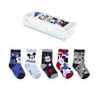 CERDÁ LIFE'S LITTLE MOMENTS 2200007753_T1718-C81, Lot de 5 chaussettes Mickey Mouse en coton pour garçon avec licence officielle Disney Garçon, Multicolor, 17-18