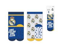 CERDÁ LIFE'S LITTLE MOMENTS Applications antidérapantes Real Madrid Lot de 2 paires de chaussettes officielles pour enfants, design exclusif avec écusson, multicolore, 27-30