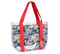 CERDÁ LIFE'S LITTLE MOMENTS Asas, Bolsa de Playa Transparente con Compartamento Interior Impreso de Marvel Comic Unisex niños, Rojo, 33 cm