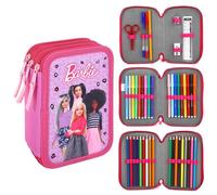 CERDÁ LIFE'S LITTLE MOMENTS Barbie Grande trousse à crayons à 3 compartiments multiples pour fournitures scolaires papeterie crayons de couleur