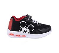 CERDÁ LIFE'S LITTLE MOMENTS Baskets Garçon Mickey Mouse avec Lumières, Fermeture Scratch et Embout Renforcé pour Faciliter l'Indépendance et Confort, Noir, 27 EU
