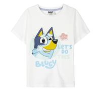 CERDÁ LIFE'S LITTLE MOMENTS Bluey T-Shirt Enfant - Blanc et Bleu - Taille 3 Ans - T-Shirt à Manches Courtes - 100% Coton 145 g/m² - Imprimé avec Une Phrase - Produit Original Fabriqué en Espagne