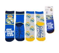 CERDÁ LIFE'S LITTLE MOMENTS Calcetín Antideslizante Aplicaciones Real Madrid Niños - Calcetines Oficiales Infantiles, Diseño Exclusivo Con Escudo Chaussettes, Multicolore, 31-34 (Lot de 2) Garçon