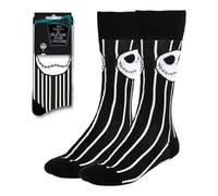 CERDÁ LIFE'S LITTLE MOMENTS Calcetines Chaussettes, Nightmare Before Christmas Rayures Blanches, 38-45 Mixte