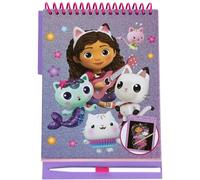 CERDÁ LIFE'S LITTLE MOMENTS Carnet magique Gabby's Dollhouse avec stylo et papier réutilisable - Carnet de dessin et d'écriture créatif pour filles et fans de Gabby's Dollhouse