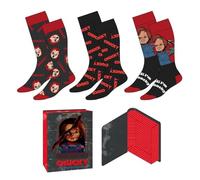 CERDÁ LIFE'S LITTLE MOMENTS Lot de 3 chaussettes Chucky Taille 38-45 licence officielle