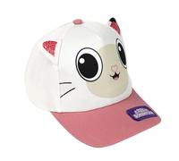 CERDÁ LIFE'S LITTLE MOMENTS Chapeau pour Enfant Gabby's Dollhouse - Blanc et Rose - Taille 53 cm - Fabriqué en Coton et Polyester - Casquette Pandy Patitas - Produit Original Fabriqué en Espagne