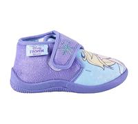CERDÁ LIFE'S LITTLE MOMENTS Chaussons Fille de Velcro Amusantes d' Elsa de la Reine des Neiges avec l'Intérieure 100% Coton et Semelle Antidérapante, Violet, 24 EU