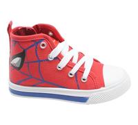 Chaussure en Toile Semelle PVC Avec Lumières Hauts Spiderman Rouge - T032 Mâle