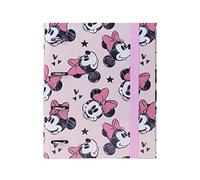 CERDÁ LIFE'S LITTLE MOMENTS - Classeur à 4 Anneaux pour Fille de Minnie Mouse Avec Couverture Rigide et une Fermeture en Élastique - Licence Officielle Disney 2700000265 Multicolore