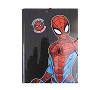 CERDÁ LIFE'S LITTLE MOMENTS,Classeur Scolaire Garçon Spiderman 3 Rabats Flexibles,Fermeture Élastique et Couverture Rigide Convenant aux Documents A4,Licence Officielle Marvel 2700000246 Multicolore