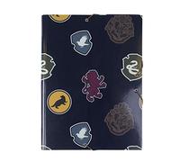 CERDÁ LIFE'S LITTLE MOMENTS - Classeur Scolaire pour Fille de Harry Potter avec 3 Rabats Flexibles, Fermeture Élastique et Couverture Rigide Convenant aux Documents A4 - Licence Officielle Warner Bros