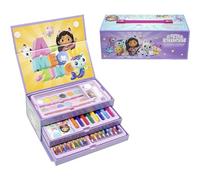 CERDÁ LIFE'S LITTLE MOMENTS Coffret d'art Gabby's Dollhouse avec peintures, crayons et accessoires de dessin - Coffret créatif complet pour filles et fans de Gabby's Dollhouse
