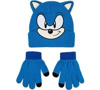 CERDÁ LIFE'S LITTLE MOMENTS Set Gorro Y Guantes Suaves Y Licencia Oficial-Ropa Térmica Infantil Sonic Ideal Frío Ensemble 2 pièces, Sonique, Taille Unique (Lot de 2) Mixte Enfant