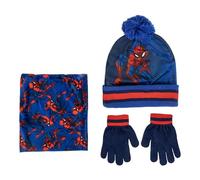 Cerdá Conjunto 3 Piezas Snood Spiderman (Gorro, Braga Cuello Y Guantes) 2/8 Años. Ensemble 3 pièces (Bonnet, Tour de Cou et Gants) Ans, Multicolore, Taille Unique Garçon