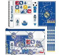CERDÁ LIFE'S LITTLE MOMENTS Ensemble de papeterie scolaire avec trousse EVA Real Madrid, kit officiel avec accessoires de base organisés - trousse rigide Real Madrid avec crayons