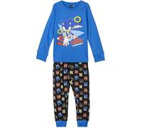 ARTESANÍA CERDÁ Ensemble pyjama unisexe Largo en jersey doux design exclusif Sonic bleu 12 ans