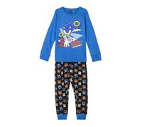CERDÁ LIFE'S LITTLE MOMENTS Ensemble pyjama unisexe Largo en jersey simple Conjunto Cómodo Y Suave, Diseño Exclusivo Sonic, bleu, 12 ans