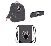 CERDÁ LIFE'S LITTLE MOMENTS - Ensemble Sac d'École, Trousse et Sac à Cordons pour Enfants de Minnie Mouse | Idéal pour la Rentrée des Classes - Licence Officielle Disney