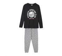 CERDÁ LIFE'S LITTLE MOMENTS Femme Pyjama Femme D'hiver Snoopy 100% Coton avec T-shirt À Manches Longues et Pantalon Long - Licence Ensemble de pijama, Gris, M EU