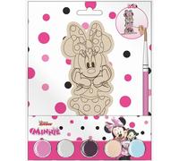 CERDÁ LIFE'S LITTLE MOMENTS Figurines colorées en bois Minnie - Set de figurines décoratives à peindre avec motif de Minnie Mouse, fabriquées en bois résistant pour travaux manuels et activités pour